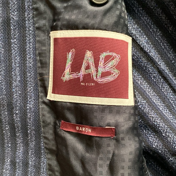 Pal Zileri wood blazer in navy stripe - Picture 3 of 5